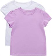 unacoo toddler girls' round neck basic t-shirt classic short sleeve jersey tee packs logo