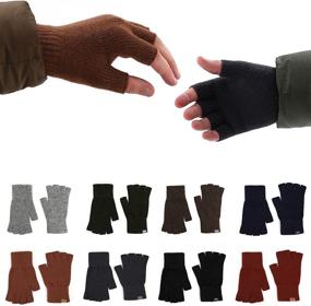 img 4 attached to 🧤 UNDERCONTROL Fingerless Gloves: Ultimate Typing and Texting Experience for Men's Accessories with Gloves & Mittens