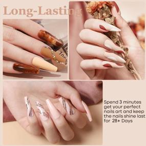 img 1 attached to Modelones Gel Nail Polish Set - 6 Colors Nude Pink Skin Tones Gel Polish Starter Kit All Seasons Neutral Brown Soak Off Nail Polish Kit Nail Lamp Manicure Nail Art DIY Salon Home Holiday Gift For Girl