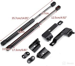 img 2 attached to 🚘 2-Piece Front Bonnet Hood Shock Lift Struts Bar Support Arm Gas Spring Set for Nissan Frontier/Navara D40/Pathfinder/Xterra 2004-2018