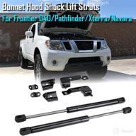 🚘 2-piece front bonnet hood shock lift struts bar support arm gas spring set for nissan frontier/navara d40/pathfinder/xterra 2004-2018 logo