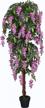 6' artificial silk wisteria tree with uv protection & real touch technology - super quality nursery plastic pot logo