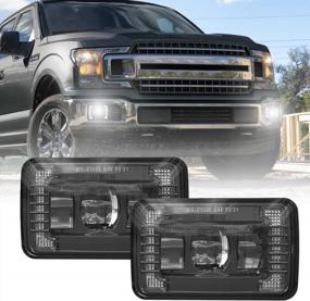 img 4 attached to 2015-2020 Ford F150 LED Bumper Fog Light W/ DRL Daytime Running Lights - Brighten Your Drive With LED Fog Lights!