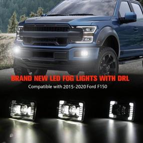 img 3 attached to 2015-2020 Ford F150 LED Bumper Fog Light W/ DRL Daytime Running Lights - Brighten Your Drive With LED Fog Lights!