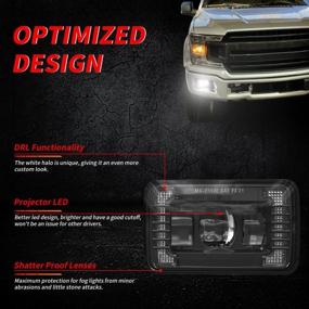 img 1 attached to 2015-2020 Ford F150 LED Bumper Fog Light W/ DRL Daytime Running Lights - Brighten Your Drive With LED Fog Lights!