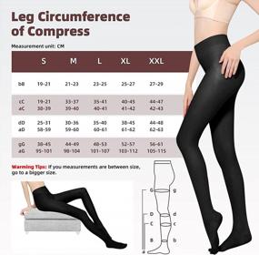 img 3 attached to Get Relief From Varicose Veins With Our Compression Stocking Pantyhose - 2 Pairs, 20-30 MmHg, For Women And Men