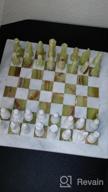 img 1 attached to Handmade White & Green Onyx Staunton And Ambassador Chess Sets - Perfect Gift For Adults! review by John Cox