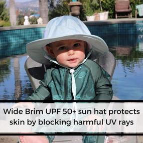 img 2 attached to UPF 50+ Sun Protection Hat For Baby, Toddler & Kids By SwimZip