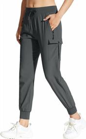 img 4 attached to Women'S Hiking Capris Cargo Pants Joggers - Lightweight, Quick Dry & Water Resistant