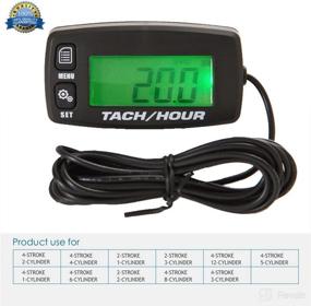 img 3 attached to 🕰️ High-Precision Engine Hour Meter & Resettable Tachometer: Ideal for Boats, Motorcycles, ATVs, Snow Blowers, and Lawn Mowers