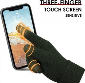 img 2 attached to Женские теплые зимние перчатки с сенсорным экраном и флисовой подкладкой | Ачиу