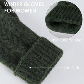 img 3 attached to Женские теплые зимние перчатки с сенсорным экраном и флисовой подкладкой | Ачиу