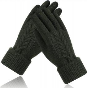 img 4 attached to Женские теплые зимние перчатки с сенсорным экраном и флисовой подкладкой | Ачиу