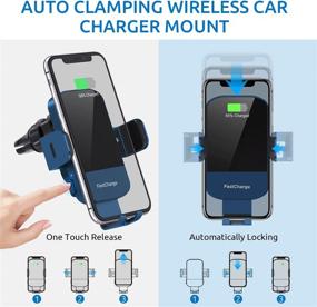 img 2 attached to 📱 CHGeek 15W Qi Wireless Car Charger Phone Mount - Fast Charging Auto Clamping, Windshield Air Vent Phone Holder for iPhone 13, 12 Mini, Pro Max, 11, Xs, Samsung Galaxy S22+, S21, S10+, Note 20, and More