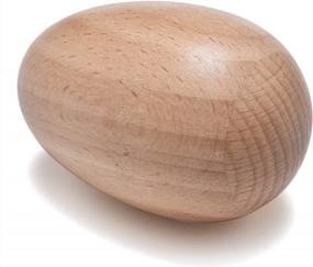 img 1 attached to Set of 6 Wooden Egg Shakers - Musical Percussion Instruments with Natural Finish