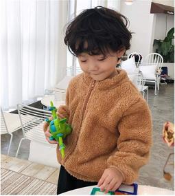 img 1 attached to 🧥 Warm Hooded Outwear Cardigan for Toddler Kids - Winter Fleece Coat with Ears, Faux Fur Jacket for Baby Girls and Boys - Fall/Winter Outfits