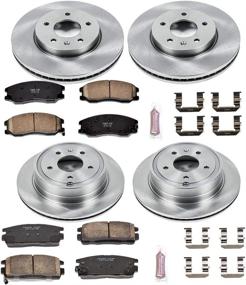 img 1 attached to Enhance Braking Performance with Power Stop KOE2091 Autospecialty Front and Rear Replacement Brake Kit