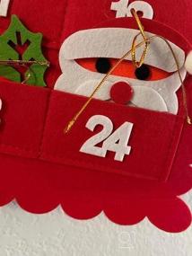 img 5 attached to Christmas Tree Advent Calendar (2022 New), 24 Days Countdown To Christmas Felt Fabric Advent Calendar With 24 Ornaments & Pockets, Holiday Decoration Wall Door Hanging Decor Gift For Kids Adults