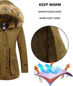 img 1 attached to CHERFLY Womens Winter Hooded X Large Women's Clothing in Coats, Jackets & Vests