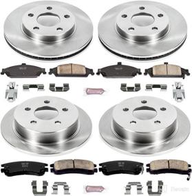 img 2 attached to Enhanced Performance Brake Kit - Power Stop KOE1552 Autospecialty Front and Rear Replacement Brake Kit with OE Brake Rotors & Ceramic Brake Pads