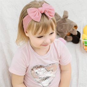 img 1 attached to 👶 BQUBO Baby Nylon Headbands: Stylish Hairbands with Hair Bow for Girls - Perfect Hair Accessories for Newborns, Infants, and Toddlers