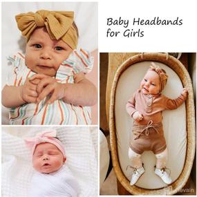 img 2 attached to 👶 BQUBO Baby Nylon Headbands: Stylish Hairbands with Hair Bow for Girls - Perfect Hair Accessories for Newborns, Infants, and Toddlers