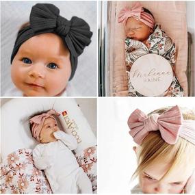 img 3 attached to 👶 BQUBO Baby Nylon Headbands: Stylish Hairbands with Hair Bow for Girls - Perfect Hair Accessories for Newborns, Infants, and Toddlers