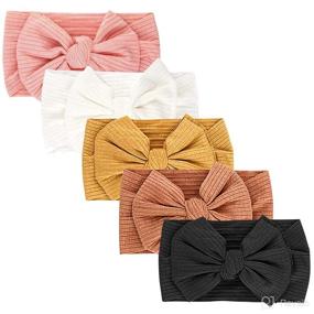 img 4 attached to 👶 BQUBO Baby Nylon Headbands: Stylish Hairbands with Hair Bow for Girls - Perfect Hair Accessories for Newborns, Infants, and Toddlers