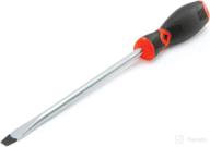 🔧 black & red slotted screwdriver, 3/8" x 8" - performance tool w30992 логотип