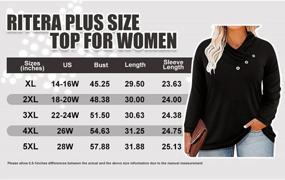 img 1 attached to Stylish And Comfortable: RITERA Plus Size Button-Down Shirts For Women In XL-5XL