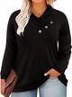 stylish and comfortable: ritera plus size button-down shirts for women in xl-5xl logo