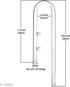 img 2 attached to 🌿 JARDLI Glass Lily Pipe Inflow & Violet Outflow - Ideal for Aquarium Planted Tank Aquascaping (13mm, Fits 12/16mm (1/2'' ID) Tubing)