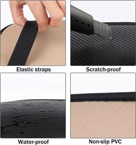 img 3 attached to 🚗 Universal Waterproof Car Armrest Seat Box Cover - Amiss Center Console Pad, Carbon Fiber PU Leather Auto Armrest Cover Protector for Most Vehicle, SUV, Truck, Car Interior Accessories (Black)