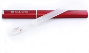 img 2 attached to G.Liane Professional Crystal Nail File With Austria Crystals And Case - Ideal Manicure And Pedicure Kit For Natural, Acrylic, And Gel Nails - Home And Salon Use - Red High Heel Design