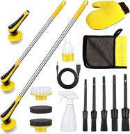 🚗 bihhoo electric car cleaning tools: comprehensive 16pcs kit for efficiently detailing automobile interior, exterior, wheels, and more! логотип