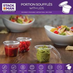 img 2 attached to 100 Sets of 5.5 oz Clear Plastic Cups with Lids - Disposable Portion Cups for Snacks, Yogurt, Parfaits, Puddings, Soufflés, Desserts - Convenient Containers with Lids, 5.5oz Capacity