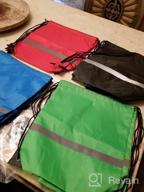 img 1 attached to Reflective Drawstring Backpacks In Bulk - Cinch Bags For Kids, Women And Men review by Timothy Kiley