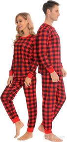 img 3 attached to 🎄 SWOMOG Family Matching Pajama Sets/Onesie Christmas PJ's Holiday Nightwear with Long Pants/Button Jumpsuit Sleepwear