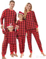 🎄 swomog family matching pajama sets/onesie christmas pj's holiday nightwear with long pants/button jumpsuit sleepwear logo