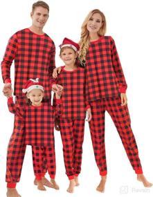 img 4 attached to 🎄 SWOMOG Family Matching Pajama Sets/Onesie Christmas PJ's Holiday Nightwear with Long Pants/Button Jumpsuit Sleepwear