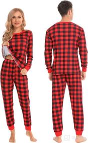 img 1 attached to 🎄 SWOMOG Family Matching Pajama Sets/Onesie Christmas PJ's Holiday Nightwear with Long Pants/Button Jumpsuit Sleepwear