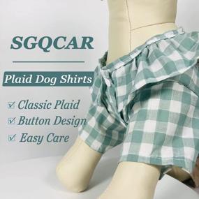 img 1 attached to XS Plaid Dog Jumpsuit Pet Костюм для маленьких собак - SGQCAR Happy Outfit For Yorkies, Teddy, And Cats