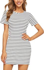 img 4 attached to Floerns Womens Causal Striped T Shirt Women's Clothing : Dresses