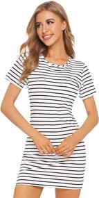 img 1 attached to Floerns Womens Causal Striped T Shirt Women's Clothing : Dresses