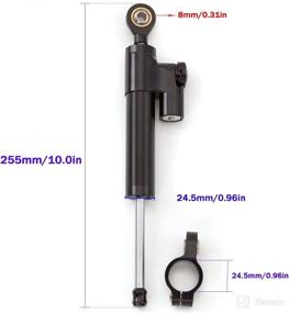 img 3 attached to 🔧 Adjustable Universal Steering Damper Stabilizer Control for Yamaha YZF R6 (2006-2018), R1 (2006-2016), MT07 FZ07 (2014-2018), MT-09 FZ-09 (2013-2016), R3 R25 MT25 (2015-2017), and XJR1300 (2002-2015); Compatible with M-SLAZ