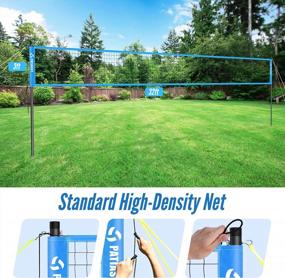 img 2 attached to Patiassy Volleyball Net Outdoor Portable Volleyball Set For Backyard With Simple Net Tension Adjuster, Volleyball With Pump, Boundary Line And Carrying Bag