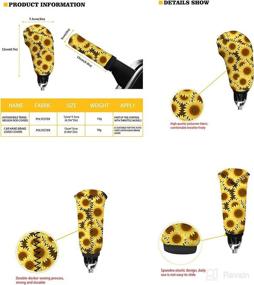 img 2 attached to 🐆 Коричневая накладка 🐆 STUOARTE с леопардовым принтом для ручного тормоза и рычага переключения передач автомобиля, набор универсальных автомобильных аксессуаров с принтом гепарда для внедорожника, седана и фургона.