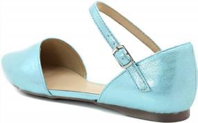 img 2 attached to Pointed Toe D'Orsay Ballet Flat With Ankle Strap In Multiple Colors For Women By Breckelle'S