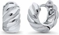 серьги huggie из стерлингового серебра с родиевым покрытием: стильные маленькие обручи для женщин логотип