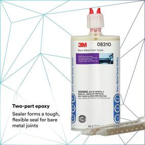 img 3 attached to 3M Bare-Metal Seam Sealer (08310): Beige Two-Part Non-Sagging Self-Mixing Epoxy - 200 ml/6.75 fl oz Cartridge